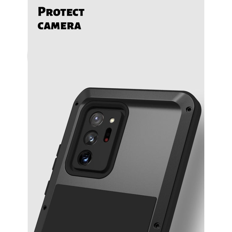 For Samsung Galaxy Note 20 Ultra LOVE MEI Metal Shockproof Waterproof Dustproof Protective Case without Glass(Black) - Galaxy Note20 Ultra Cases by LOVE MEI | Online Shopping South Africa | PMC TechLife | Buy Now Pay Later Mobicred