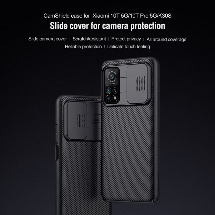 For Xiaomi 10T 5G / 10T Pro 5G / K30s NILLKIN Black Mirror Series PC Camshield Full Coverage Dust-proof Scratch Resistant Phone Case(Black) - Xiaomi Cases by NILLKIN | Online Shopping South Africa | PMC Jewellery