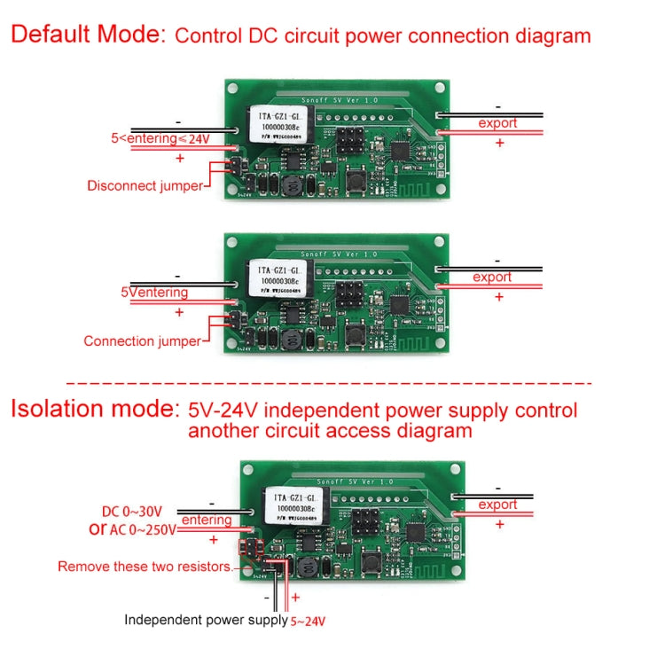 Sonoff SV 10A Single Channel WiFi Wireless Remote Timing Smart Switch Relay Module Works with Alexa and Google Home, Support iOS and Android, DC 5V-24V - Home Automation Modules by Sonoff | Online Shopping South Africa | PMC Jewellery