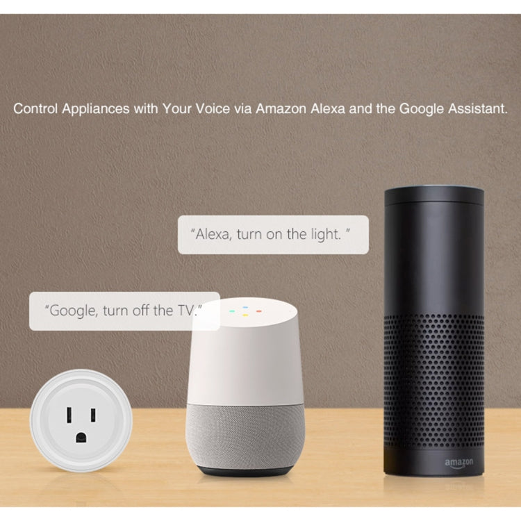 SA-003 10A Mini WiFi Plug Timing Smart Socket Works with Alexa & Google Home, AC 100-240V, US Plug - Smart Socket by PMC TechLife | Online Shopping South Africa | PMC TechLife