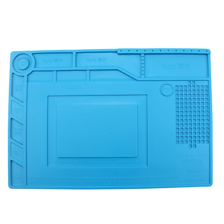 JIAFA S-150 Maintenance Platform Heat-resistant Repair Insulation Pad Silicone Mats with Screws Position(Blue) - Working Mat by JIAFA | Online Shopping South Africa | PMC Jewellery