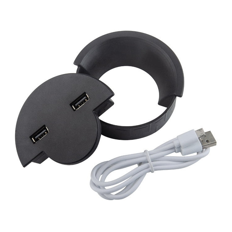 60mm Desktop Outlet USB Cable Wire Hole Cover Round Winder Holder - Cable Organizer by PMC Jewellery | Online Shopping South Africa | PMC Jewellery