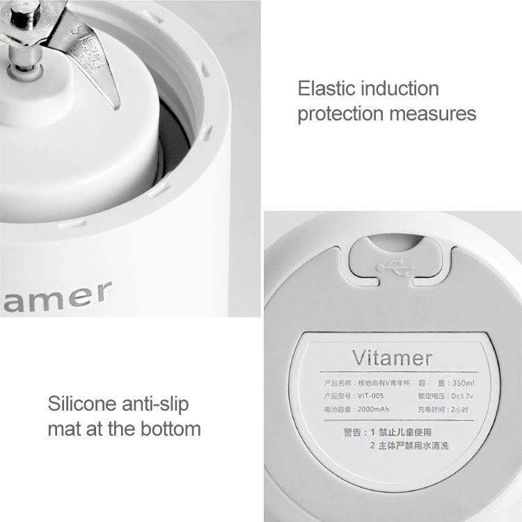 Vitamer USB Mini Portable Juicer Juice Blender Lemon Fruit Squeezers Reamers Bottle (Pink) - free shipping - PMC TechLife - Order now!