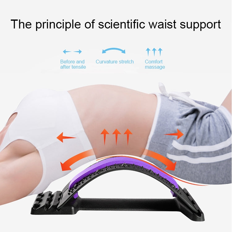 Lumbar Traction Stretching Device Posture Corrector Waist Support Spine Pain Relief Back Massage Stretcher(White + Green) - free shipping - PMC TechLife - Order now!