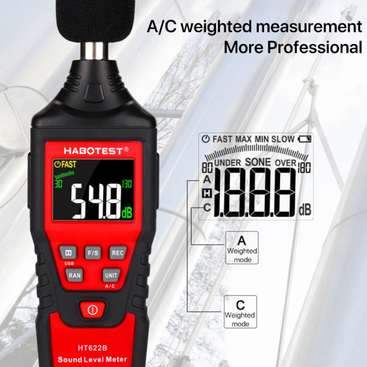 HABOTEST HT622B Household High Precision Digital Sound Level Meter - free shipping - PMC TechLife - Order now!