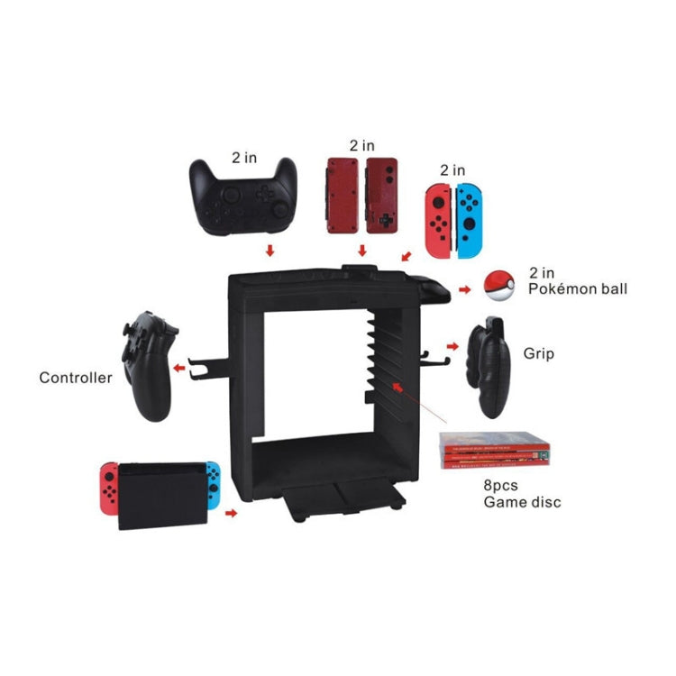KJH Multi-function Bracket Handle Charging Base Receiving Frame for Nintendo Switch - Charger & Power by PMC TechLife | Online Shopping South Africa | PMC TechLife