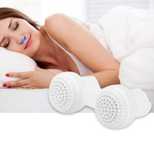 2 PCS 2 in 1 ABS Silicone Anti Snoring Air Purifier(White) - Anti Snoring Tools by PMC Jewellery | Online Shopping South Africa | PMC Jewellery