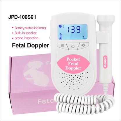 JPD-100S6 I LCD Ultrasonic Scanning Pregnant Women Fetal Stethoscope Monitoring Monitor / Fetus-voice Meter, Complies with IEC60601-1:2006(Pink) - Heart Rate Monitoring by PMC Jewellery | Online Shopping South Africa | PMC Jewellery