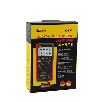 Kaisi K-890 Professional LCD Digital Multimeter Electrical Handheld Digital Multimeter Tester - Current & Voltage Tester by Kaisi | Online Shopping South Africa | PMC Jewellery | Buy Now Pay Later Mobicred