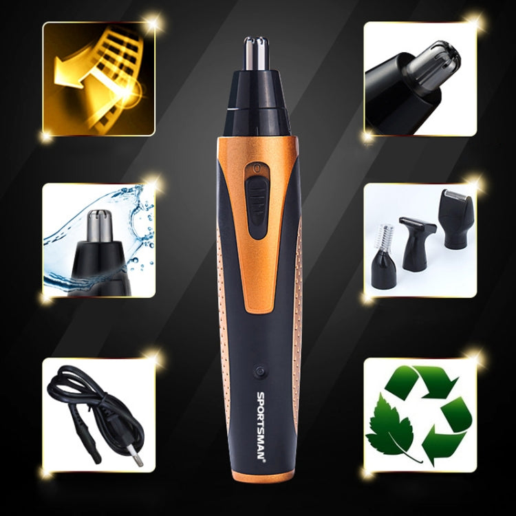 SPORTSMAN Four-in-one Electric Rechargeable Ear Nose Trimmer Beard Face Shaver Eyebrows Hair Trimmer For Men, US Plug(gold 110v) - Electric Shavers by SPORTSMAN | Online Shopping South Africa | PMC Jewellery
