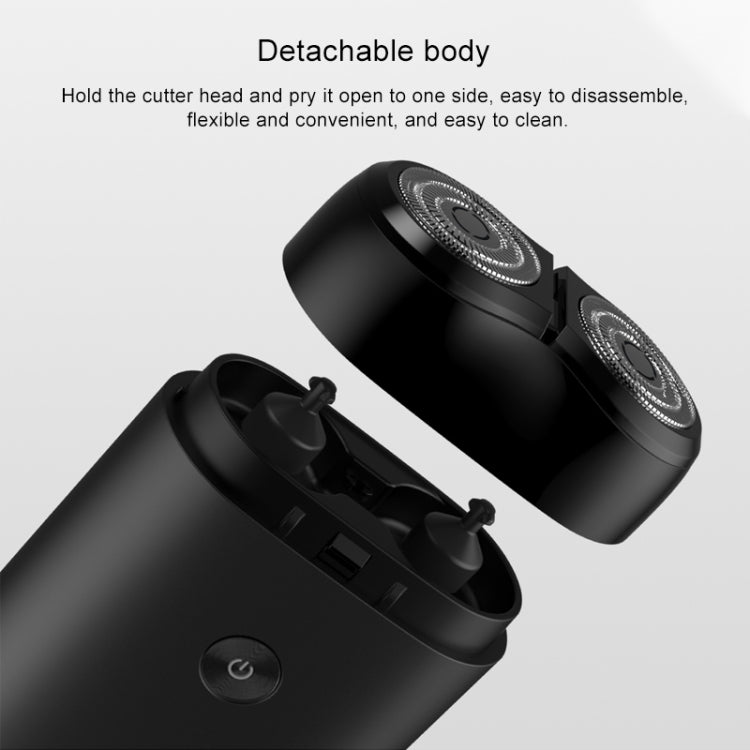 Original Xiaomi Mijia S100 Portable Rotating Double Knife Head Electric Shaver(Black) - Electric Shavers by Xiaomi | Online Shopping South Africa | PMC Jewellery | Buy Now Pay Later Mobicred