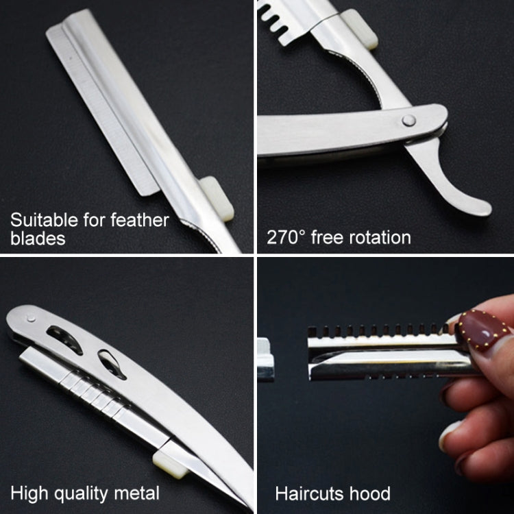 Vintage Manual Razor Blade Holder Shaving Eyebrow Chimer Haircut Blade Holder(Silver) - Manual Razor by PMC Jewellery | Online Shopping South Africa | PMC Jewellery