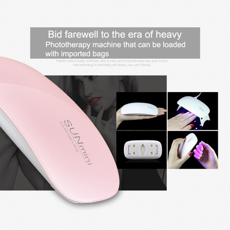 SUN mini 2 6W UV + LED USB Nail Lamp Fingernail Gel Curing Dryer(Pink) - free shipping - PMC TechLife - Order now!
