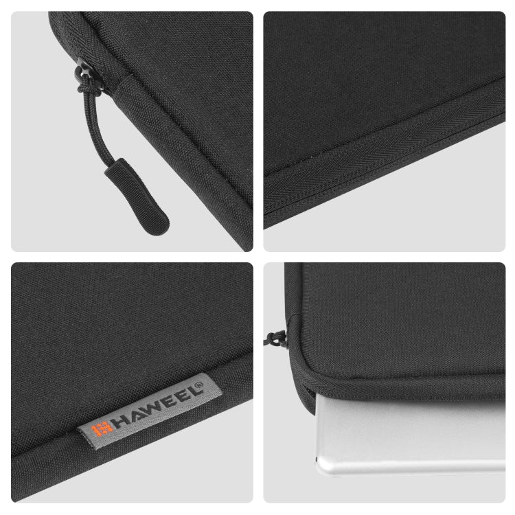 HAWEEL 13 inch Laptop Sleeve Case Zipper Briefcase Bag for 12.5-13.5 inch Laptop(Black) - 12.1 inch by HAWEEL | Online Shopping South Africa | PMC Jewellery
