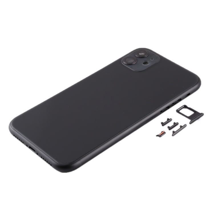 Back Housing Cover with SIM Card Tray & Side keys & Camera Lens for iPhone 11(Black) - free shipping - PMC TechLife - Order now!