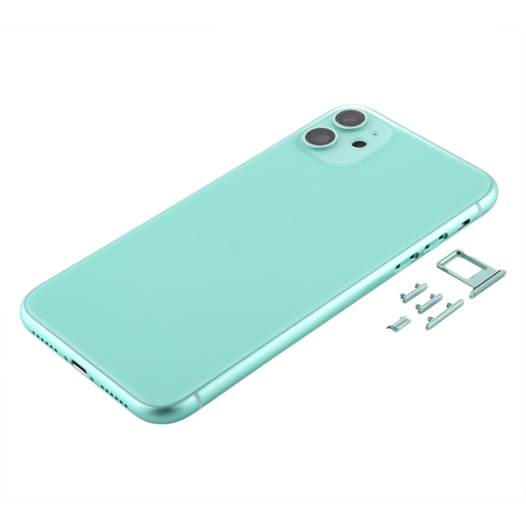 Back Housing Cover with SIM Card Tray & Side keys & Camera Lens for iPhone 11(Green) - Back Cover by PMC TechLife | Online Shopping South Africa | PMC TechLife | Buy Now Pay Later Mobicred