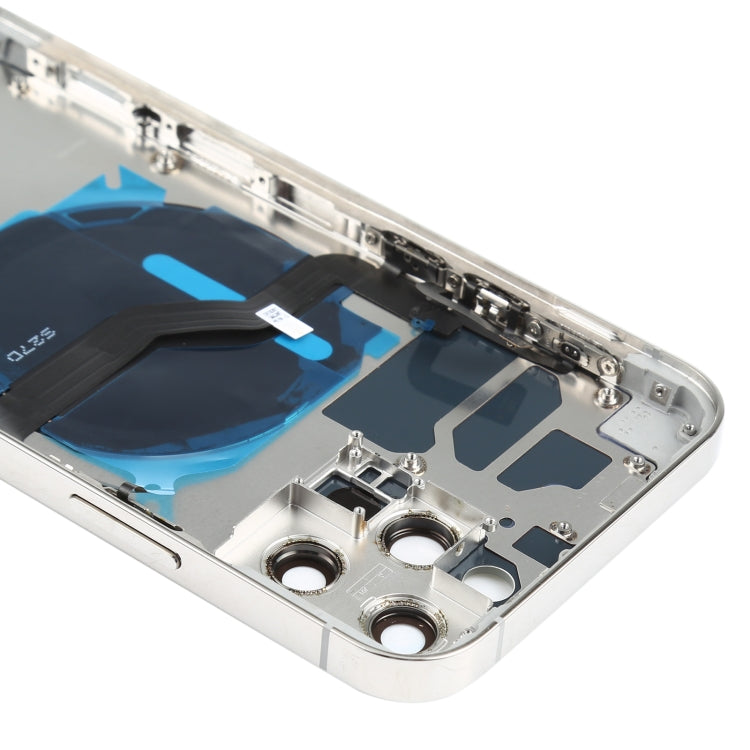 Battery Back Cover (with Side Keys & Card Tray & Power + Volume Flex Cable & Wireless Charging Module) for iPhone 12 Pro(White) - free shipping - PMC TechLife - Order now!