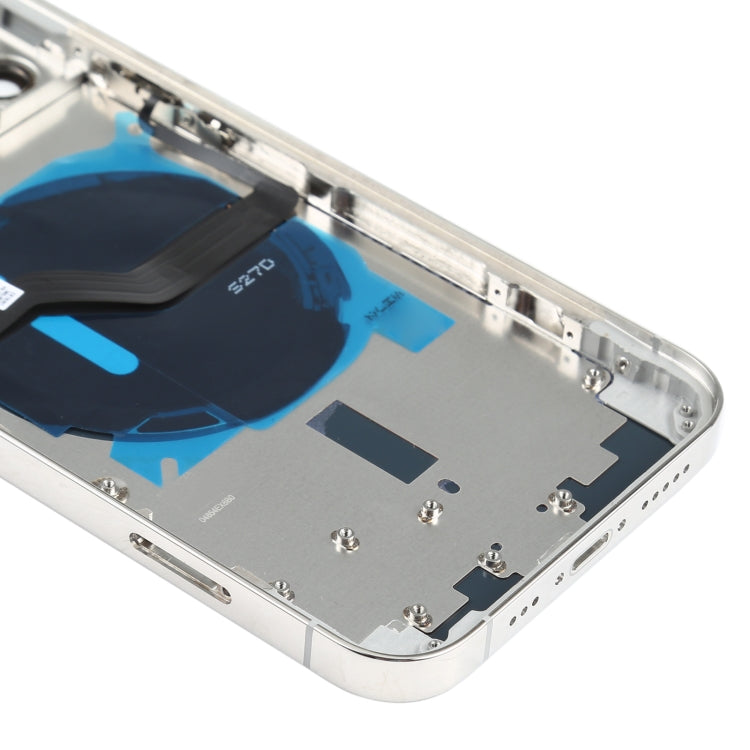 Battery Back Cover (with Side Keys & Card Tray & Power + Volume Flex Cable & Wireless Charging Module) for iPhone 12 Pro(White) - free shipping - PMC TechLife - Order now!