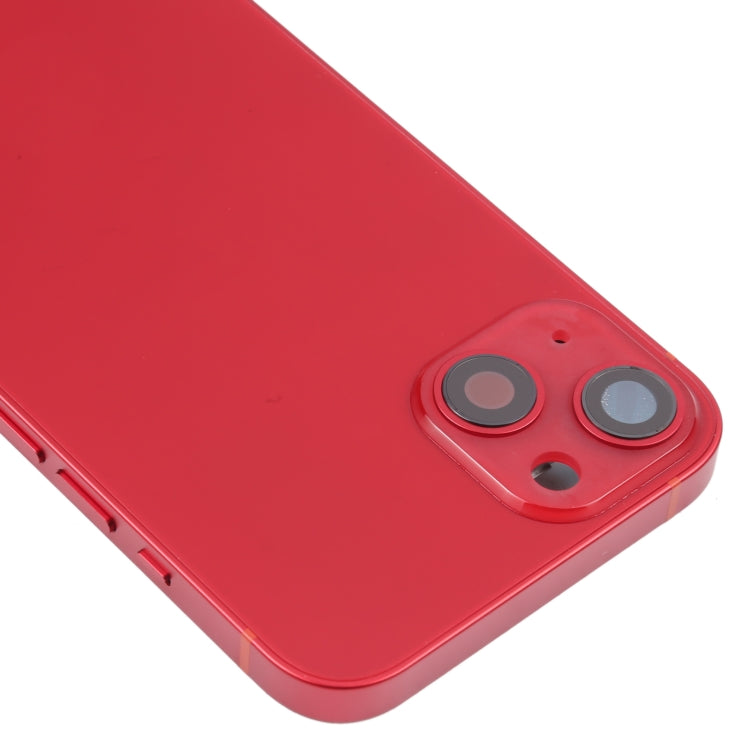 For iPhone 13 Battery Back Cover with Side Keys & Card Tray & Power + Volume Flex Cable & Wireless Charging Module(Red) - Back Cover by PMC TechLife | Online Shopping South Africa | PMC TechLife