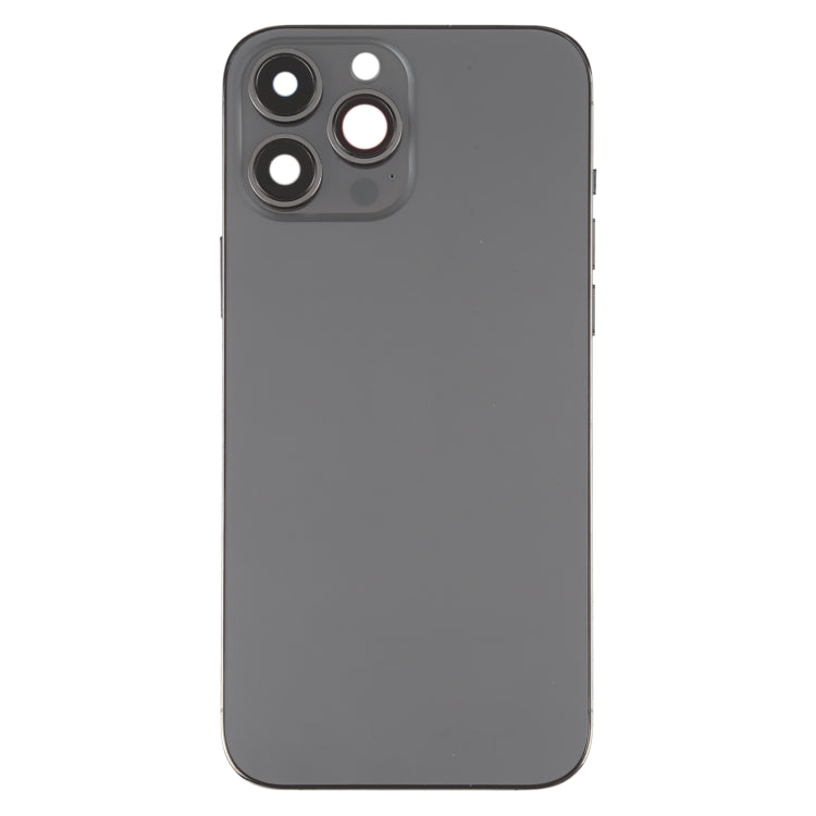 For iPhone 13 Pro Max Battery Back Cover with Side Keys & Card Tray & Power + Volume Flex Cable & Wireless Charging Module(Black) - Back Cover by PMC TechLife | Online Shopping South Africa | PMC TechLife | Buy Now Pay Later Mobicred