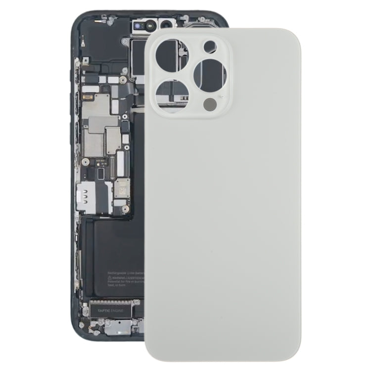 For iPhone 15 Pro Glass Battery Back Cover(Titanium) -  by PMC TechLife | Online Shopping South Africa | PMC TechLife