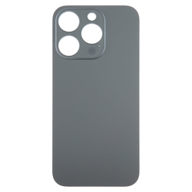 For iPhone 15 Pro Easy Replacement Big Camera Hole Glass Back Battery Cover(Black) -  by PMC TechLife | Online Shopping South Africa | PMC TechLife