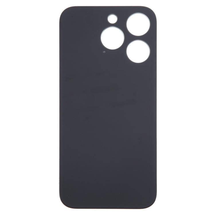 For iPhone 15 Pro Easy Replacement Big Camera Hole Glass Back Battery Cover(Black) -  by PMC TechLife | Online Shopping South Africa | PMC TechLife