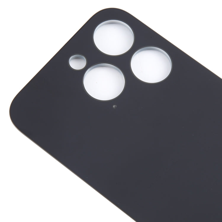 For iPhone 15 Pro Easy Replacement Big Camera Hole Glass Back Battery Cover(Black) -  by PMC TechLife | Online Shopping South Africa | PMC TechLife
