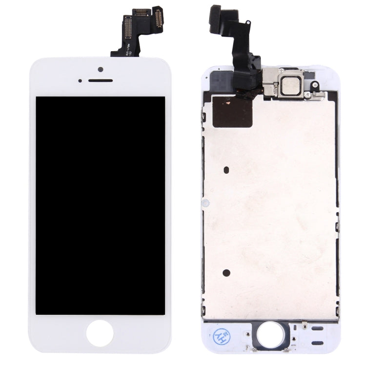 10 PCS TFT LCD Screen for iPhone 5S  Digitizer Full Assembly with Front Camera (White) - iPhone 5 Parts by PMC Jewellery | Online Shopping South Africa | PMC Jewellery