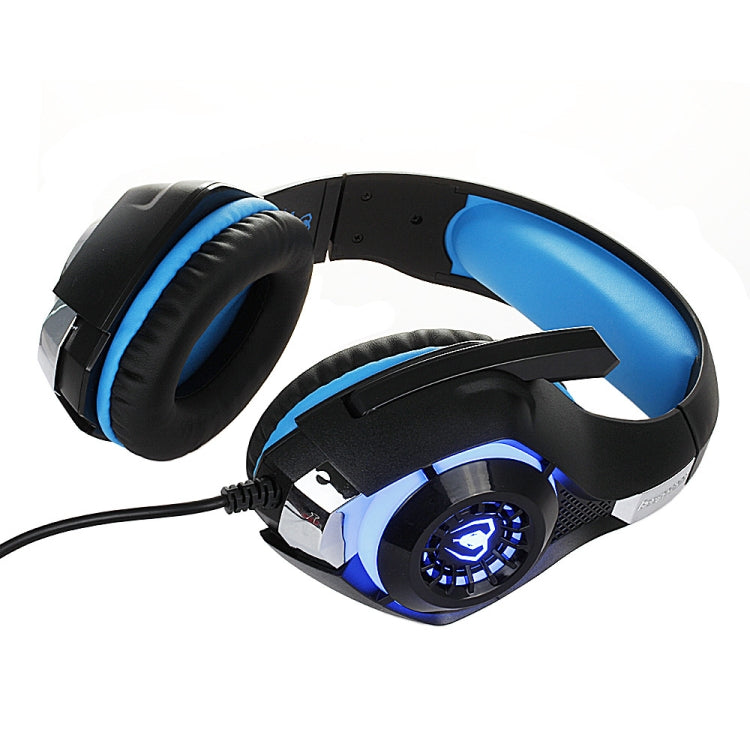 Beexcellent GM-1 Stereo Bass Gaming Wired Headphone with Microphone & LED Light, For PS4, Smartphone, Tablet, PC, Notebook(Blue) - Multimedia Headset by PMC TechLife | Online Shopping South Africa | PMC TechLife
