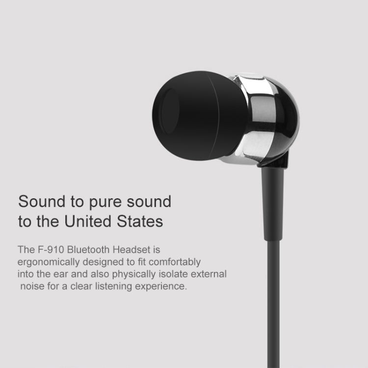 Fineblue F910 CSR4.1 Retractable Cable Caller Vibration Reminder Anti-theft Bluetooth Headset(Gold) - Bluetooth Earphone by Fineblue | Online Shopping South Africa | PMC TechLife | Buy Now Pay Later Mobicred