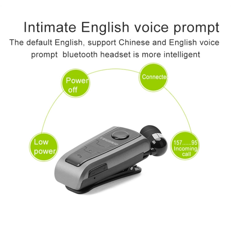 Fineblue F910 CSR4.1 Retractable Cable Caller Vibration Reminder Anti-theft Bluetooth Headset(Red) - free shipping - PMC TechLife - Order now!