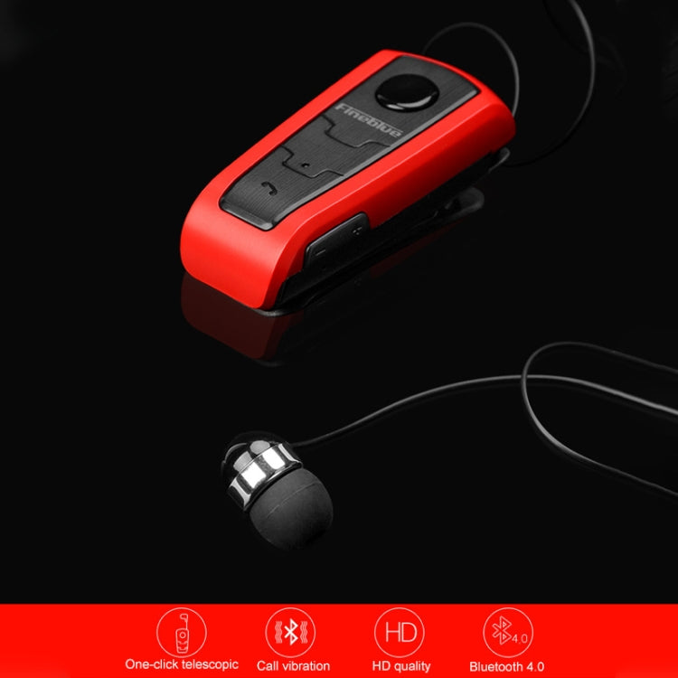 Fineblue F910 CSR4.1 Retractable Cable Caller Vibration Reminder Anti-theft Bluetooth Headset(Red) - free shipping - PMC TechLife - Order now!