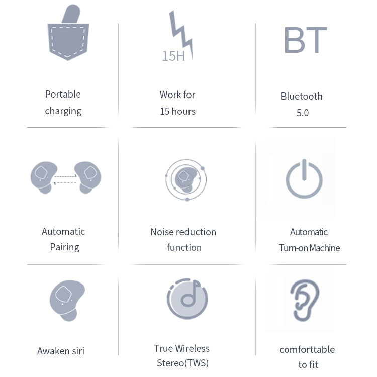 Q2 TWS Bluetooth 5.0 Binaural Stereo Wireless Sports Bluetooth Earphone(White) - TWS Earphone by PMC TechLife | Online Shopping South Africa | PMC TechLife