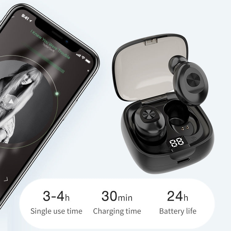 XG-8 TWS Digital Display Touch Bluetooth Earphone with Magnetic Charging Box(White) - TWS Earphone by PMC TechLife | Online Shopping South Africa | PMC TechLife
