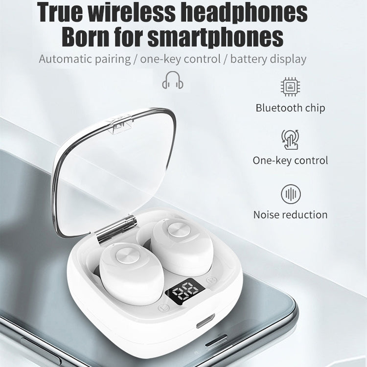 XG-8 TWS Digital Display Touch Bluetooth Earphone with Magnetic Charging Box(White) - TWS Earphone by PMC TechLife | Online Shopping South Africa | PMC TechLife