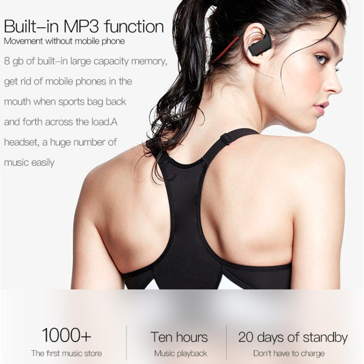 J2 Bluetooth 4.2 Binaural Hanging Type Wireless Sports Bluetooth Earphone, Built-in Memory (Gold) - Bluetooth Earphone by PMC TechLife | Online Shopping South Africa | PMC TechLife