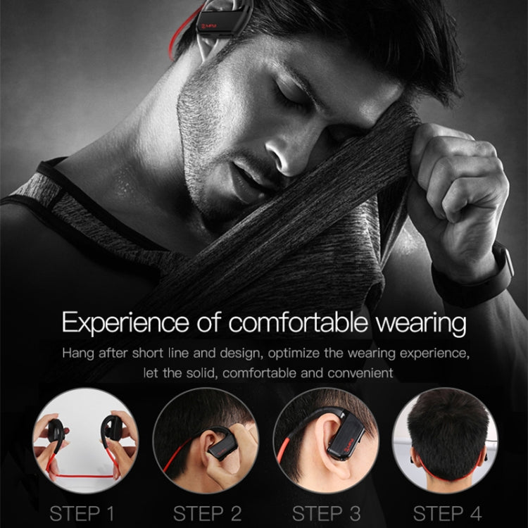 J2 Bluetooth 4.2 Binaural Hanging Type Wireless Sports Bluetooth Earphone, Built-in Memory (Gold) - Bluetooth Earphone by PMC TechLife | Online Shopping South Africa | PMC TechLife