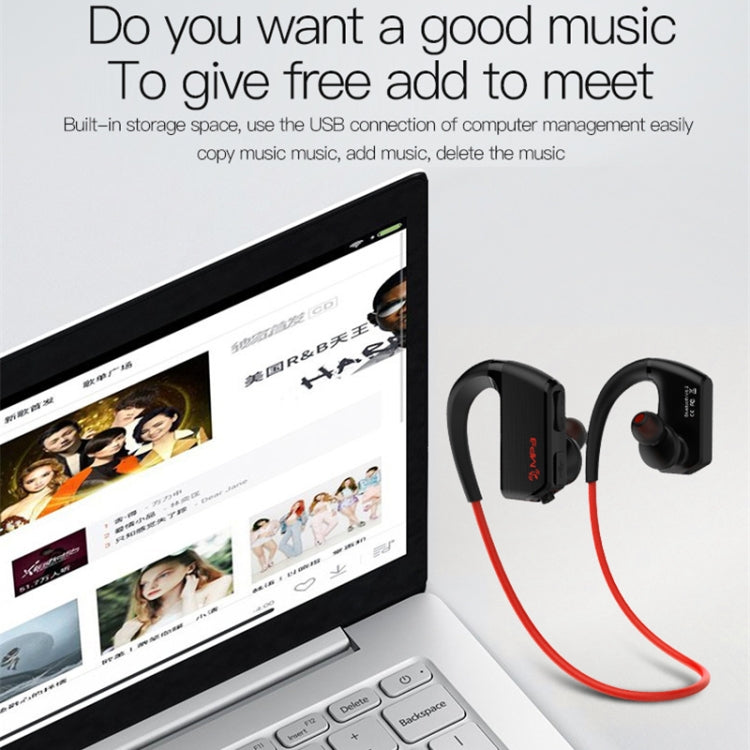 J2 Bluetooth 4.2 Binaural Hanging Type Wireless Sports Bluetooth Earphone, Built-in Memory (Gold) - Bluetooth Earphone by PMC TechLife | Online Shopping South Africa | PMC TechLife