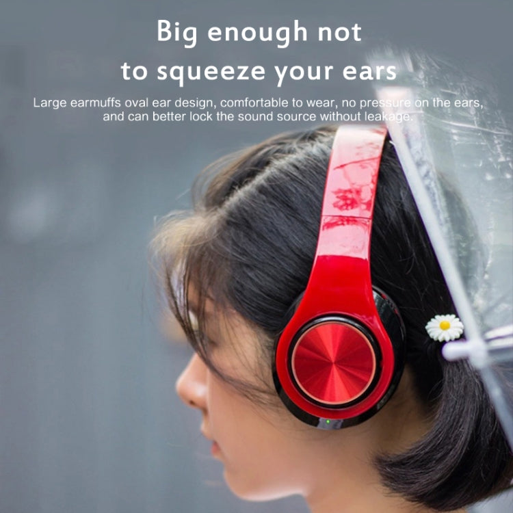 B39 Wireless Bluetooth V5.0 Headset (Black Red) - Headset & Headphone by PMC TechLife | Online Shopping South Africa | PMC TechLife