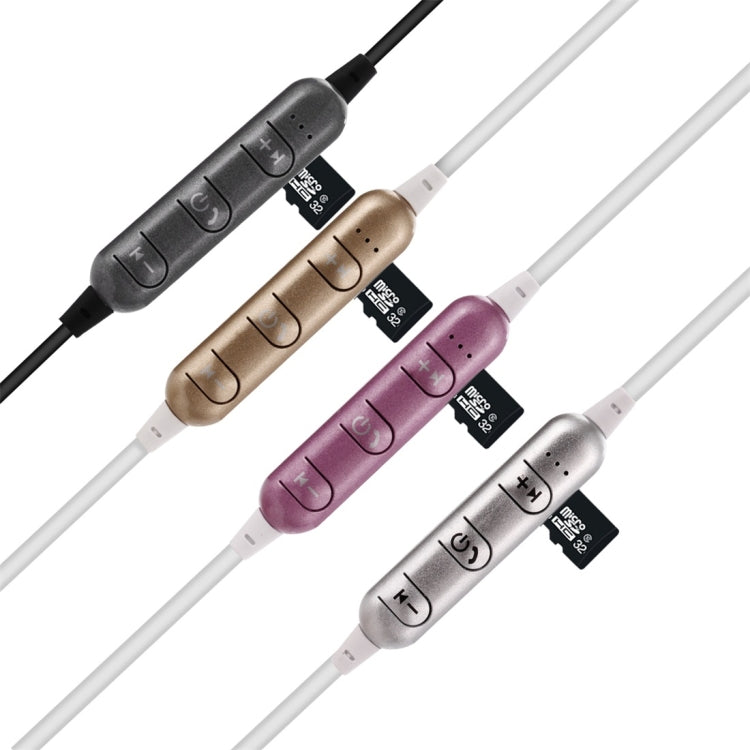 F3 Bluetooth 4.2 Hanging Neck Design Bluetooth Headset, Support Music Play & Switching & Volume Control & Answer(Gold) - Neck-mounted Earphone by PMC TechLife | Online Shopping South Africa | PMC TechLife
