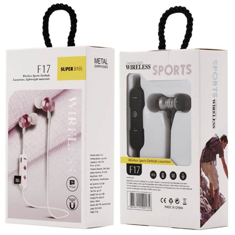 F17 Bluetooth 4.2 Hanging Neck Design Bluetooth Headset, Support Music Play & Switching & Volume Control & Answer(Black) - Neck-mounted Earphone by PMC TechLife | Online Shopping South Africa | PMC TechLife