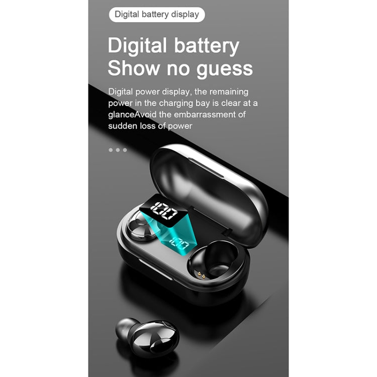T8 TWS Intelligent Noise Cancelling IPX6 Waterproof Bluetooth Earphone with Magnetic Charging Box & Digital Display, Support Automatic Pairing & HD Call & Voice Assistant(Black) - TWS Earphone by PMC Jewellery | Online Shopping South Africa | PMC Jewellery