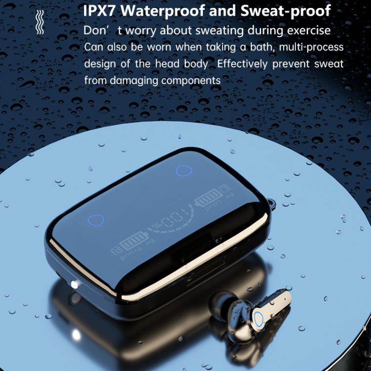 M19 Bluetooth 5.1 TWS Digital Display Wireless Bluetooth Earphone with Charging Box, Support Touch & Siri & Battery Display (Black) - TWS Earphone by PMC TechLife | Online Shopping South Africa | PMC TechLife