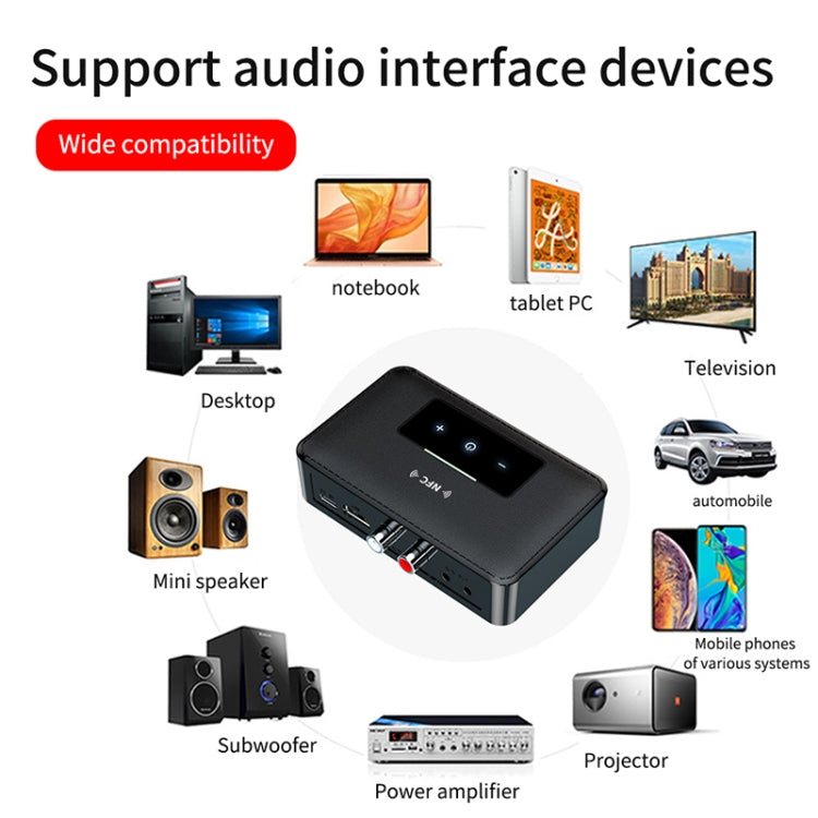 NFC BT19 Bluetooth 5.0 Receiver Transmitter Headset Car Audio Player - Audio Receiver Transmitter by PMC Jewellery | Online Shopping South Africa | PMC Jewellery