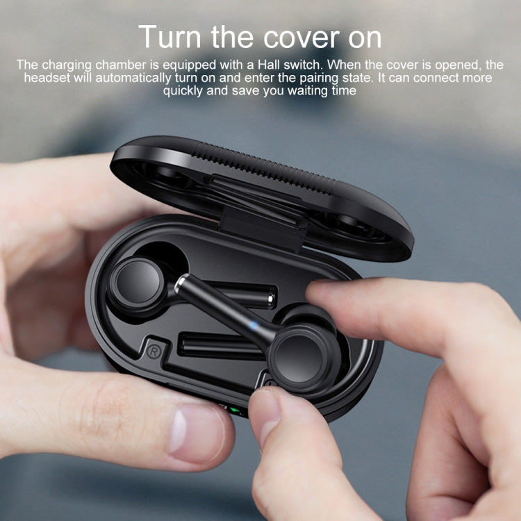 MI4 Bluetooth 5.0 LED Digital Display Intelligent Noise Reduction True Wireless Bluetooth Earphone (Black) - TWS Earphone by PMC Jewellery | Online Shopping South Africa | PMC Jewellery