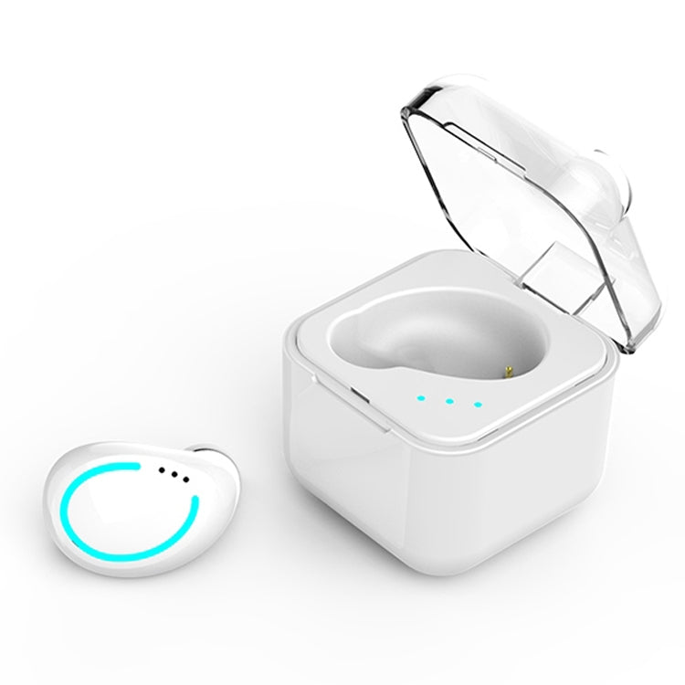 M-B8 Bluetooth 5.0 Mini Invisible In-ear Stereo Wireless Bluetooth Earphone with Charging Box (White) - TWS Earphone by PMC Jewellery | Online Shopping South Africa | PMC Jewellery