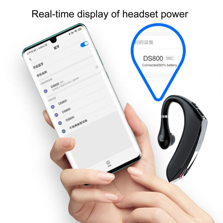 DS800 Bluetooth 5.0 Universal Hanging Ear Style Business Sports Wireless Bluetooth Earphone, Classic Version (Silver) - Bluetooth Earphone by PMC TechLife | Online Shopping South Africa | PMC TechLife