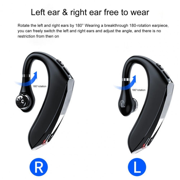 DS800 Bluetooth 5.0 Universal Hanging Ear Style Business Sports Wireless Bluetooth Earphone, Upgrade Version (Black) - Bluetooth Earphone by PMC Jewellery | Online Shopping South Africa | PMC Jewellery