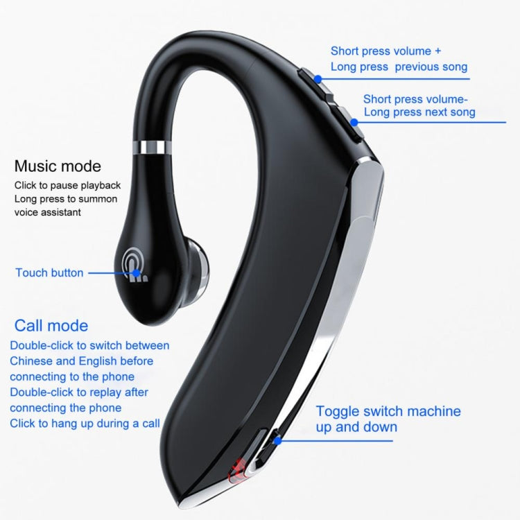 DS800 Bluetooth 5.0 Universal Hanging Ear Style Business Sports Wireless Bluetooth Earphone, Upgrade Version (Red) - Bluetooth Earphone by PMC TechLife | Online Shopping South Africa | PMC TechLife